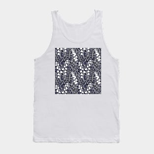 Lily of The Valley Pattern - Navy Blue Tank Top